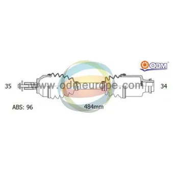 Arbre de transmission ODM-MULTIPARTS 18-141191