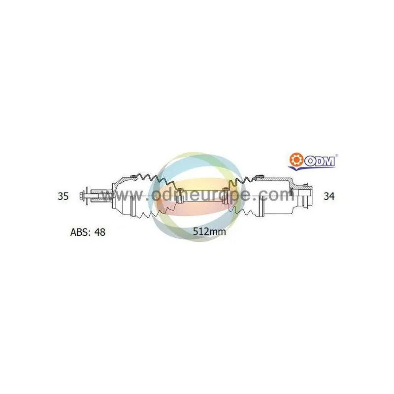 Arbre de transmission ODM-MULTIPARTS 18-141241