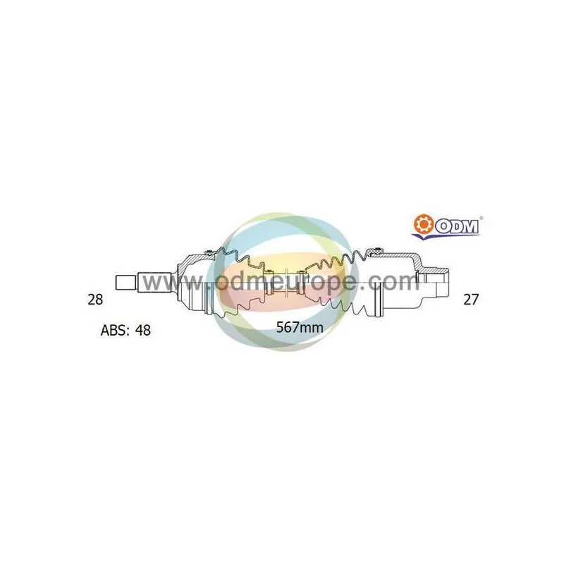 Arbre de transmission ODM-MULTIPARTS 18-142211
