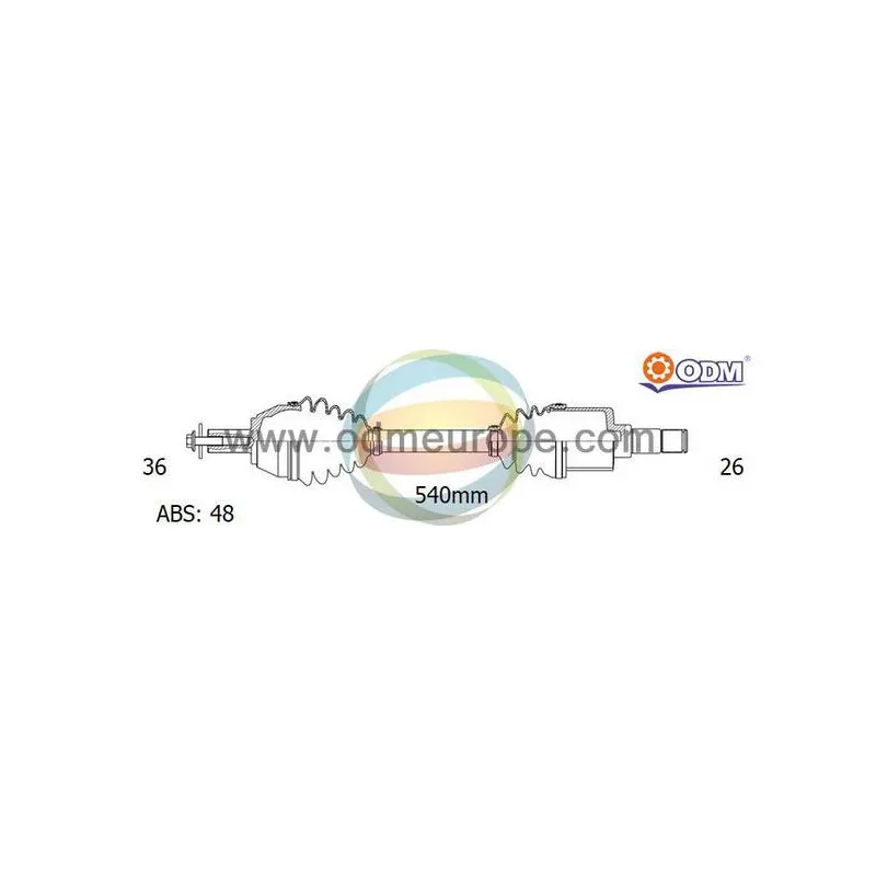 Arbre de transmission ODM-MULTIPARTS 18-151501