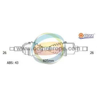 Arbre de transmission ODM-MULTIPARTS 18-151511