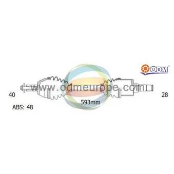 Arbre de transmission ODM-MULTIPARTS 18-151531