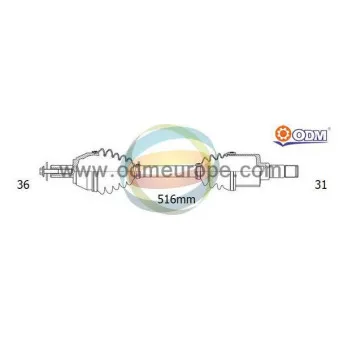 Arbre de transmission ODM-MULTIPARTS 18-151550