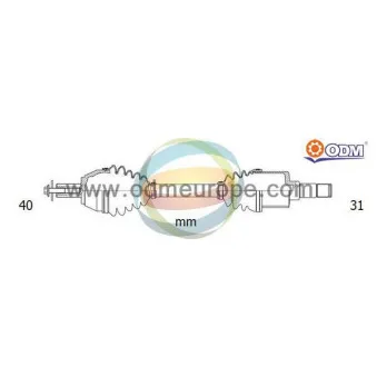 Arbre de transmission ODM-MULTIPARTS 18-151570