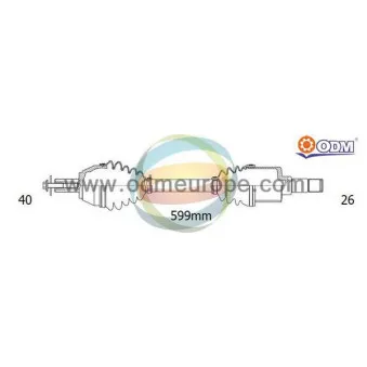 Arbre de transmission ODM-MULTIPARTS 18-151590