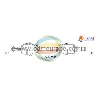 Arbre de transmission ODM-MULTIPARTS 18-151600