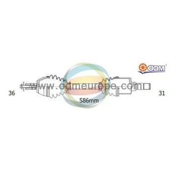 Arbre de transmission ODM-MULTIPARTS 18-151630