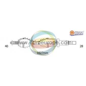 Arbre de transmission ODM-MULTIPARTS 18-152470