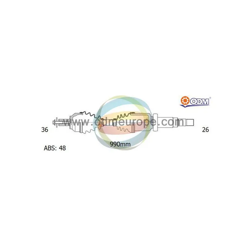 Arbre de transmission ODM-MULTIPARTS 18-152501