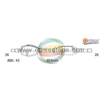 Arbre de transmission ODM-MULTIPARTS 18-152511