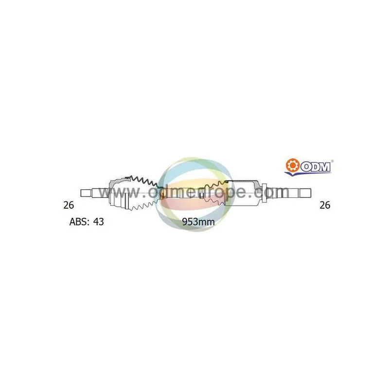 Arbre de transmission ODM-MULTIPARTS 18-152511