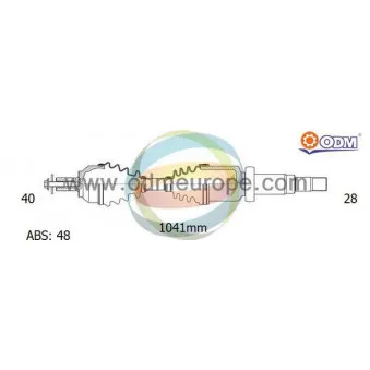 Arbre de transmission ODM-MULTIPARTS 18-152531