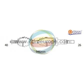 Arbre de transmission ODM-MULTIPARTS 18-152540