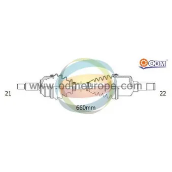 Arbre de transmission ODM-MULTIPARTS 18-161860
