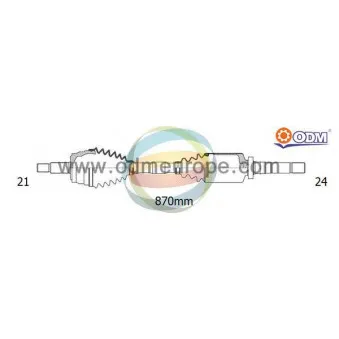 Arbre de transmission ODM-MULTIPARTS 18-162770
