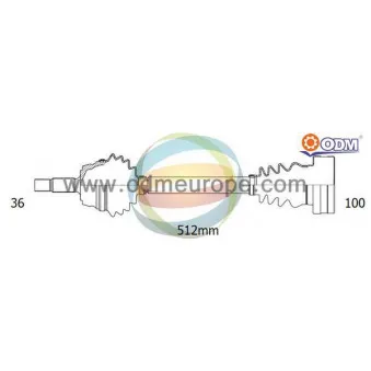 Arbre de transmission ODM-MULTIPARTS 18-211380