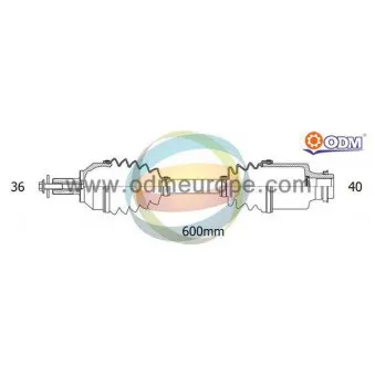 Arbre de transmission ODM-MULTIPARTS 18-212570