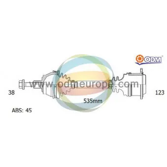 Arbre de transmission ODM-MULTIPARTS 18-215021