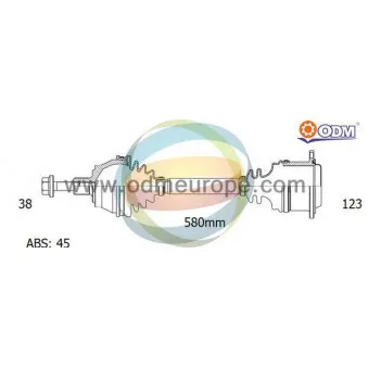 Arbre de transmission ODM-MULTIPARTS 18-215031