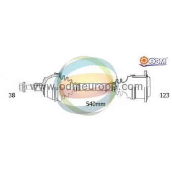 Arbre de transmission ODM-MULTIPARTS 18-215080