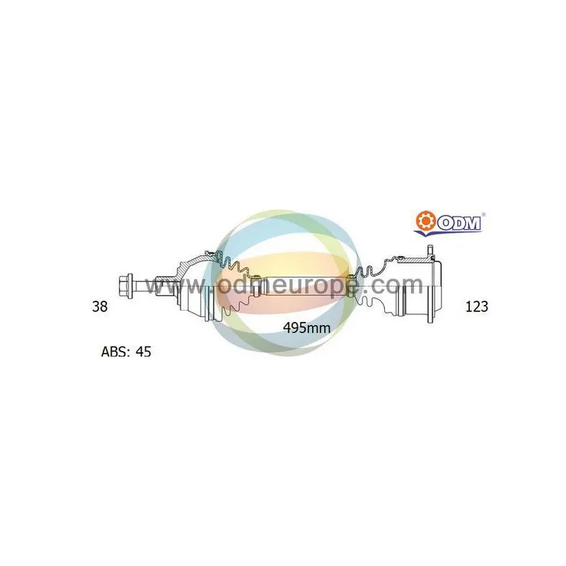 Arbre de transmission ODM-MULTIPARTS 18-216031