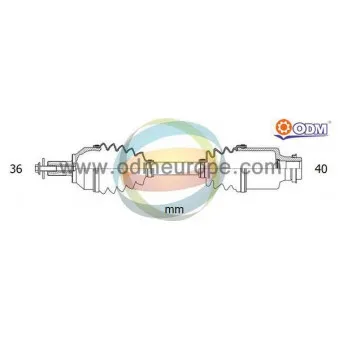 Arbre de transmission ODM-MULTIPARTS