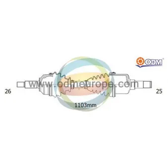 Arbre de transmission ODM-MULTIPARTS