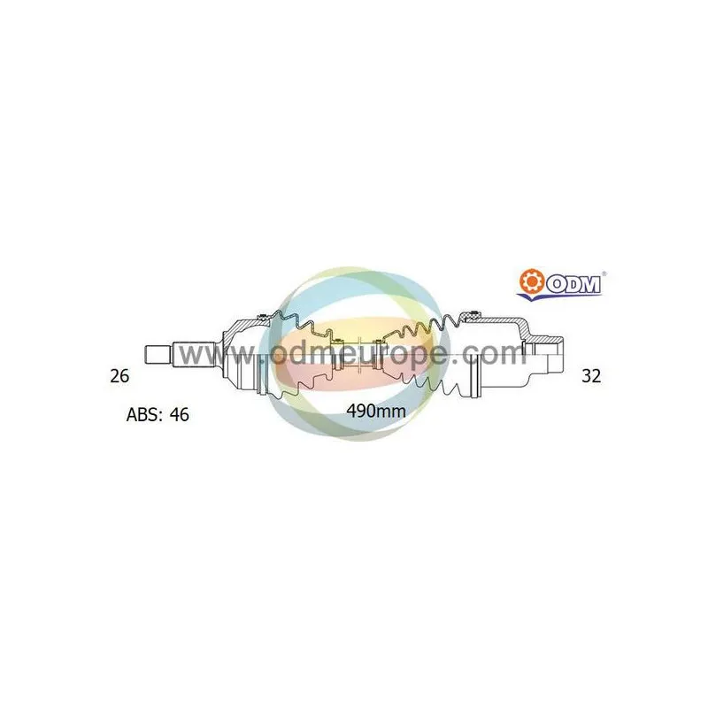 Arbre de transmission ODM-MULTIPARTS 18-222411