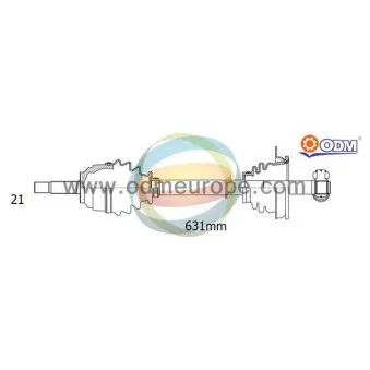 Arbre de transmission ODM-MULTIPARTS 18-291480