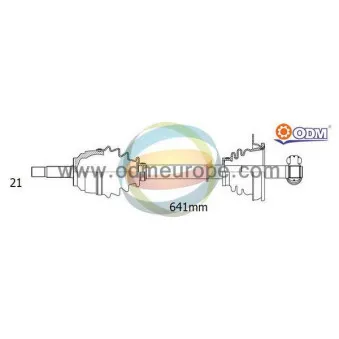 Arbre de transmission ODM-MULTIPARTS 18-291490