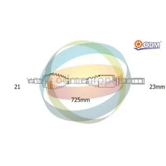 Arbre de transmission ODM-MULTIPARTS 18-292431