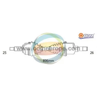 Arbre de transmission ODM-MULTIPARTS 18-292590