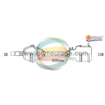 Arbre de transmission ODM-MULTIPARTS 18-301330