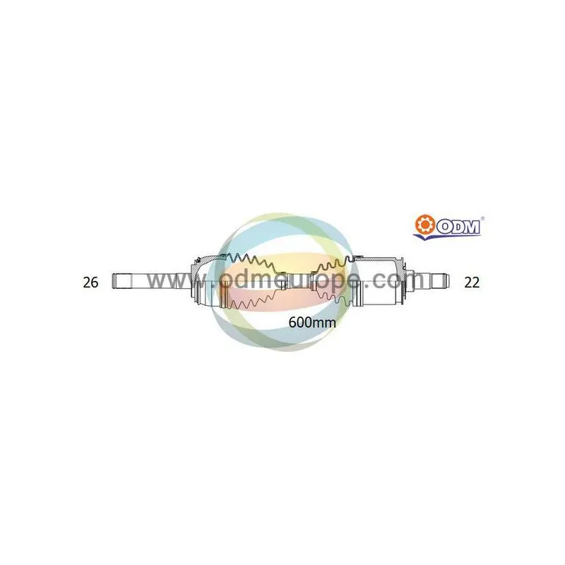 Arbre de transmission ODM-MULTIPARTS 18-302350