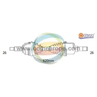 Arbre de transmission ODM-MULTIPARTS 18-341270