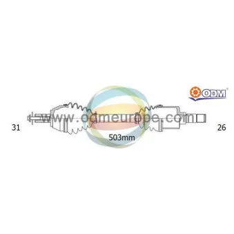 Arbre de transmission ODM-MULTIPARTS 18-341310