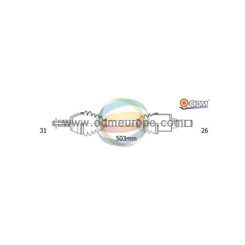 Arbre de transmission ODM-MULTIPARTS 18-341310