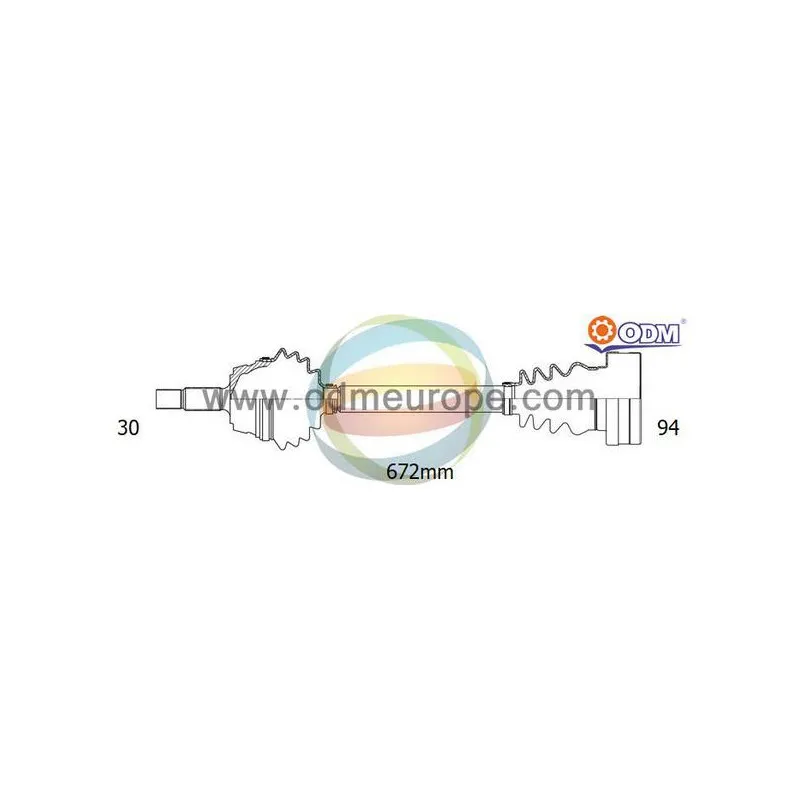 Arbre de transmission ODM-MULTIPARTS 18-342290