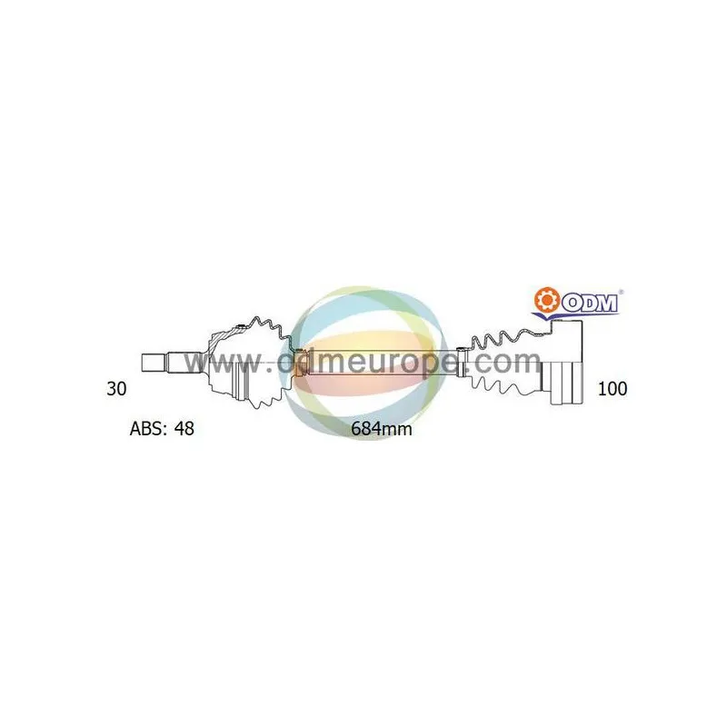 Arbre de transmission ODM-MULTIPARTS 18-342301