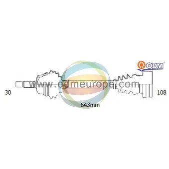 Arbre de transmission ODM-MULTIPARTS 18-343060