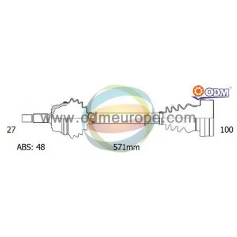 Arbre de transmission ODM-MULTIPARTS 18-343111