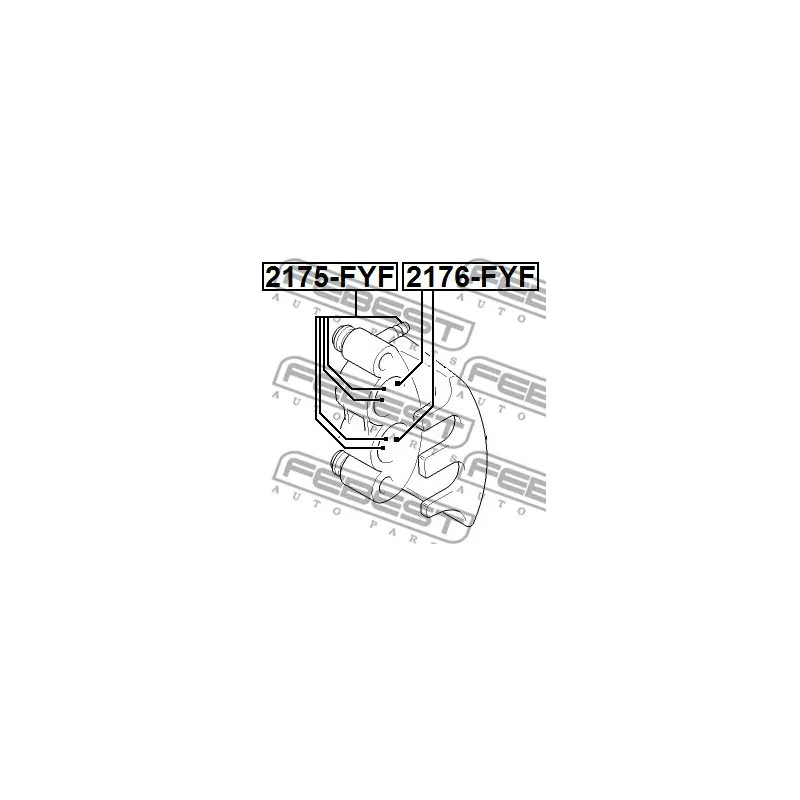 Kit de réparation, étrier de frein FEBEST 2175-FYF