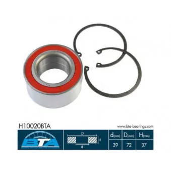 Roulement de roue avant BTA H10020BTA