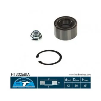 Roulement de roue avant BTA H13026BTA