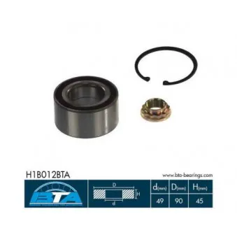 Roulement de roue avant BTA H1B012BTA