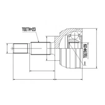 Jeu de joints, arbre de transmission avant TEKNÖR NPZ-RE-029
