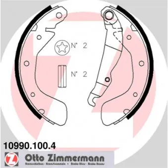 Jeu de mâchoires de frein ZIMMERMANN 10990.100.4