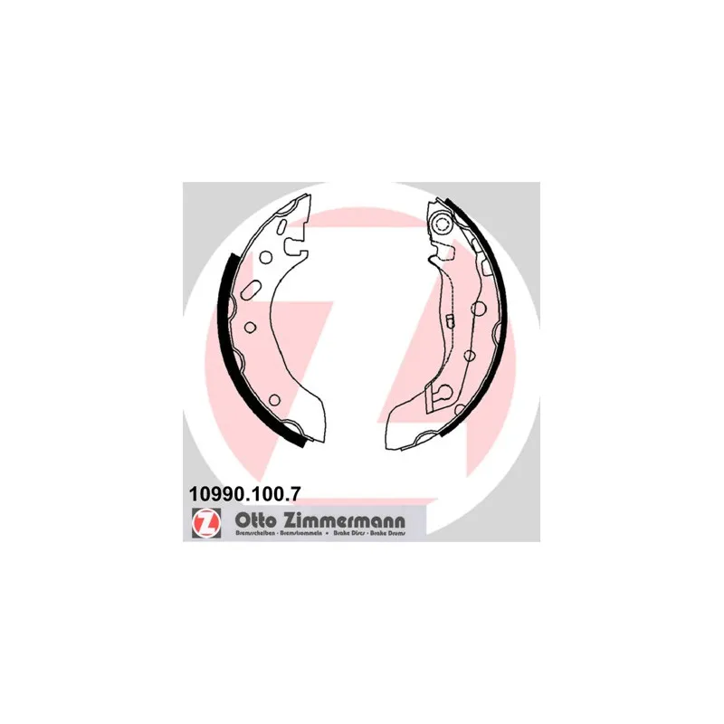 Jeu de mâchoires de frein ZIMMERMANN 10990.100.7
