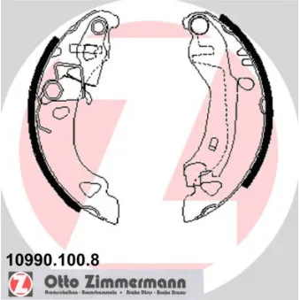 Jeu de mâchoires de frein ZIMMERMANN 10990.100.8