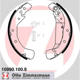 Jeu de mâchoires de frein ZIMMERMANN 10990.100.9